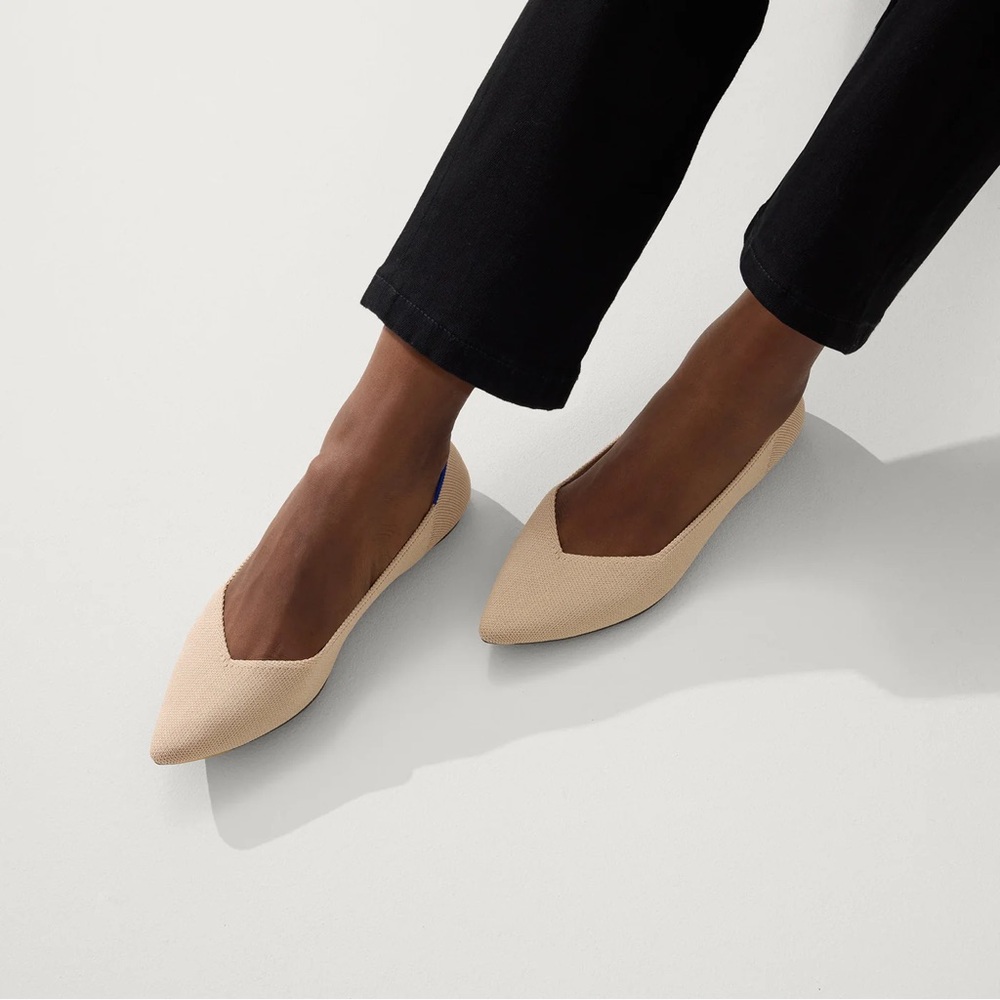 ❌SOLD❌Rothy's The Point II - Women's Beige Flats